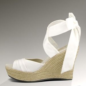UGG WEDGES WHITE ESPADRILLE